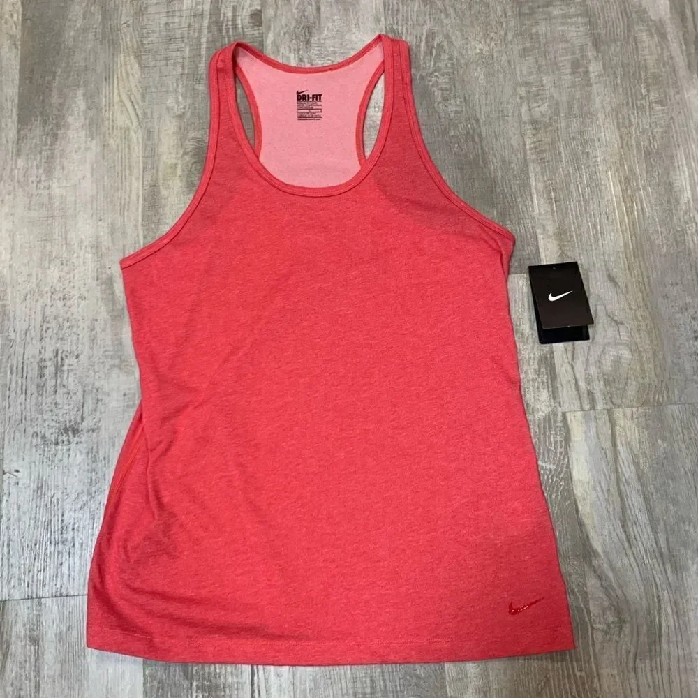 NWT women’s size large Nike Dri-fit pinkish red razor back regular fit t…